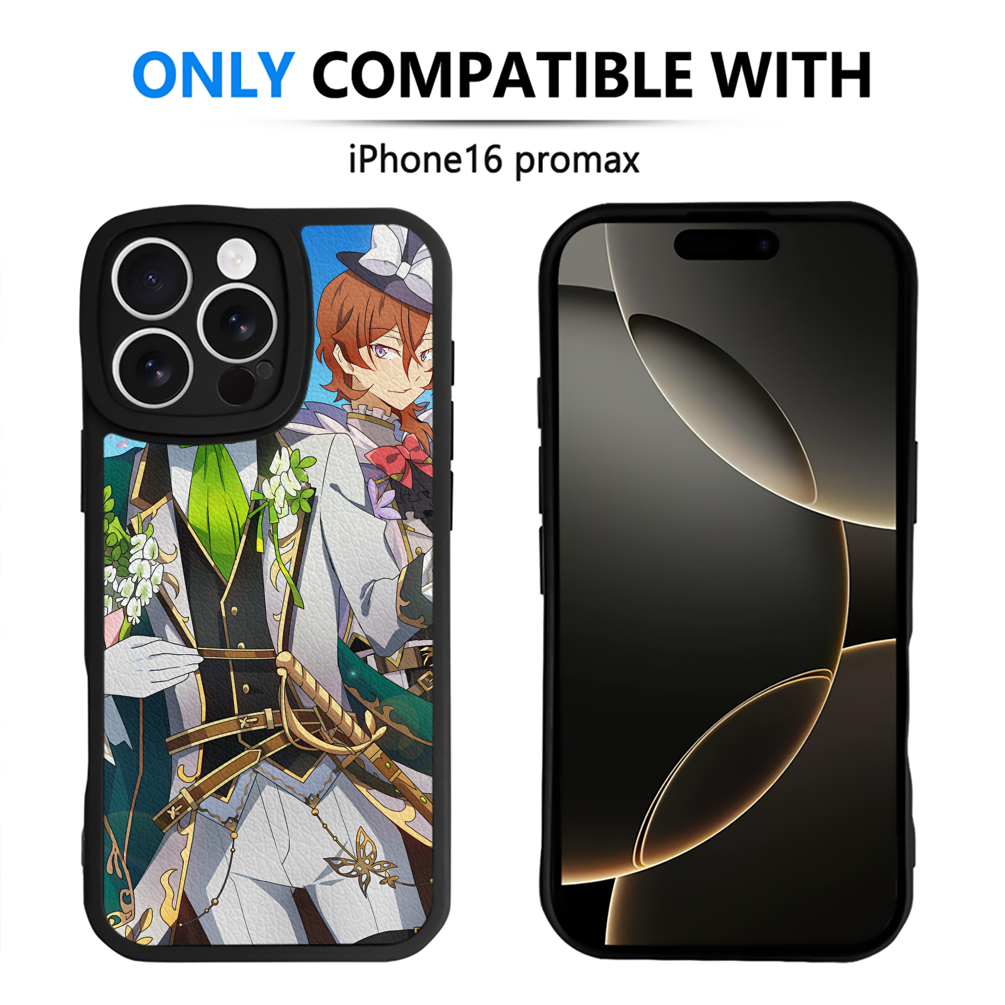 （画像用） 文豪ストレイドッグス Bungo Stray Dogs 【iPhone 16シリーズ対応】シリコンスマホケース（レザー調） 材質：シリコン